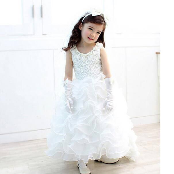 Girls Ball Gown Dress Wedding Princess Bridesmaid Party Prom Birthday for  Kids | eBay