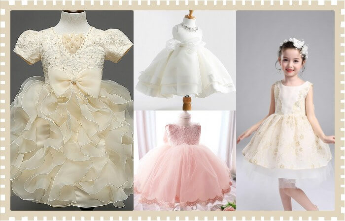 cute baby wedding dress and evening dress