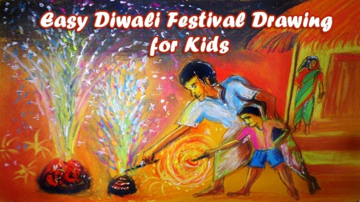 diwali festival drawing for kids