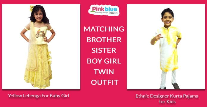 Brother and Sister Matching Ethnic Kids Wear for Wedding