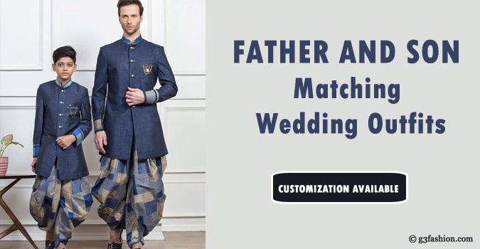 father and son matching wedding outfits