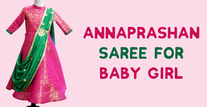 annaprashan saree for baby girl