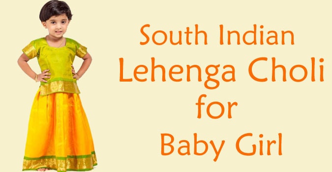 south indian lehenga choli baby girl