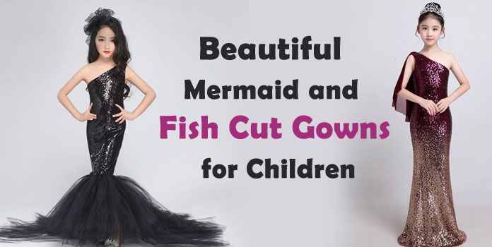 Beautiful Mermaid Dresses and Fish Cut Gown for Little Girl