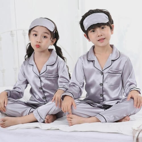 DanceeMangoo Long Sleeve Silk Pajamas Sets for Women Spring Summer Satin  Sleepwear Pyjamas Nightwear Set Young Girl Pajama Sets V-neck Home -  Walmart.com