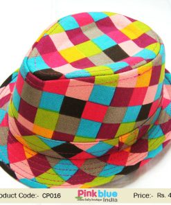 Rainbow Colors Fashionable Kids Hat For Indian Babies