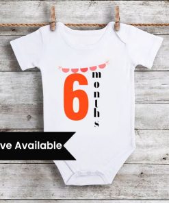 Custom 6 Month Birthday Outfit - Six Month Birthday Onesie Outfit, birthday baby clothes