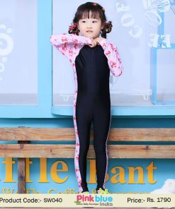 Kids Full Body Swimwear One-Piece Long Sleeve Baby Girl Swimsuit Beachwear