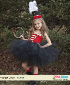 Baby Girl Birthday Party Tutu Dress, Hat - Nutcracker Toy soldier costume girl Princess Outfit