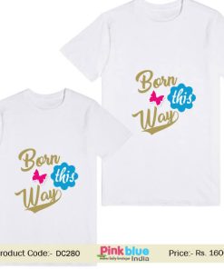 Custom Little Sister Little Brother Tee Born This Way