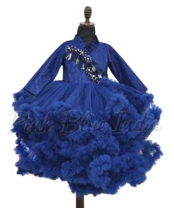 Layered Party Wear Ruffle Gown Online