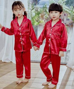 Twins Pajama Sets, Red Baby Sleepwear, Infant PJs