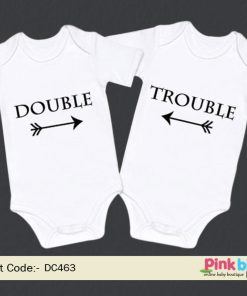 Newborn Baby Twin Romper - Twin baby clothes boy and girl India - Twins onesies set