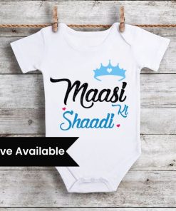 Baby wedding onesie, Mausi Ki Shaadi onesie, Shaadi newborn Bodysuit