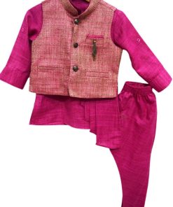 childrens kurta pyjama Online in UK, USA - baby Boy ethnic kurta pajama with jacket party wear