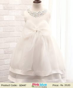 white baby girl fancy dress