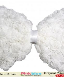 Exclusive White Floral Hair Band for Infant in Cute Bow Shape