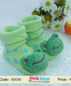 green baby winter socks