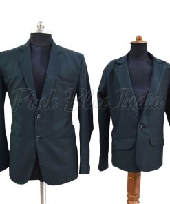 Matching Green Coat & Blazer for Father and Son