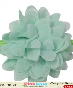 Beautiful Green Fashionable Hair Band for Girls with Big Flower