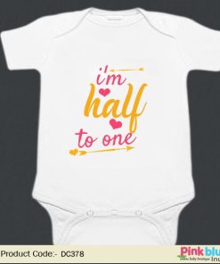 Half Birthday Outfit - baby shower gift – Newborn coming home outfit boy girl