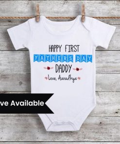 Happy First Fathers Day Romper – Baby Onesie, Fathers Day Clothing India