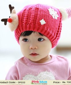 pink baby winter cap
