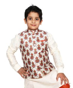 Kids Designer Traditional Indian Kurta Pajama with Nehru Jacket