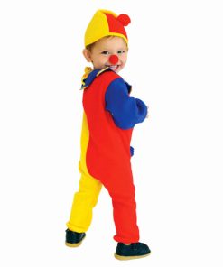 Kids Unisex Circus Clown Party Entertainer Halloween Costume 1 to 10 Years
