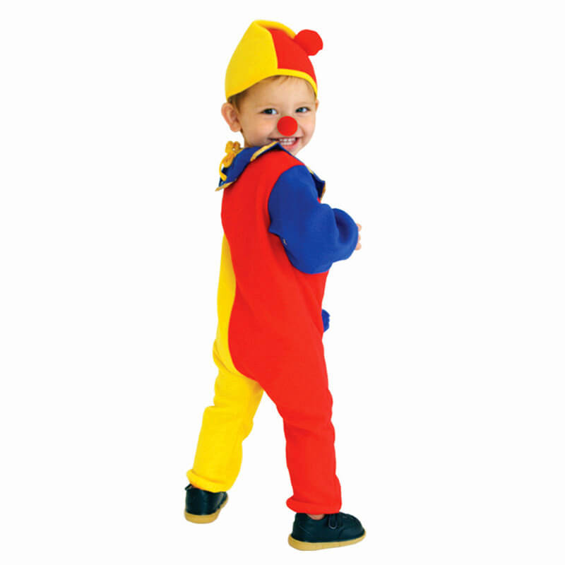 Kids Unisex Circus Clown Party Entertainer Halloween Costume 1 to 10 Years