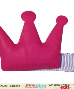 Shop Online Lavender Hair Clip with Hot Pink Crown for Baby Girls