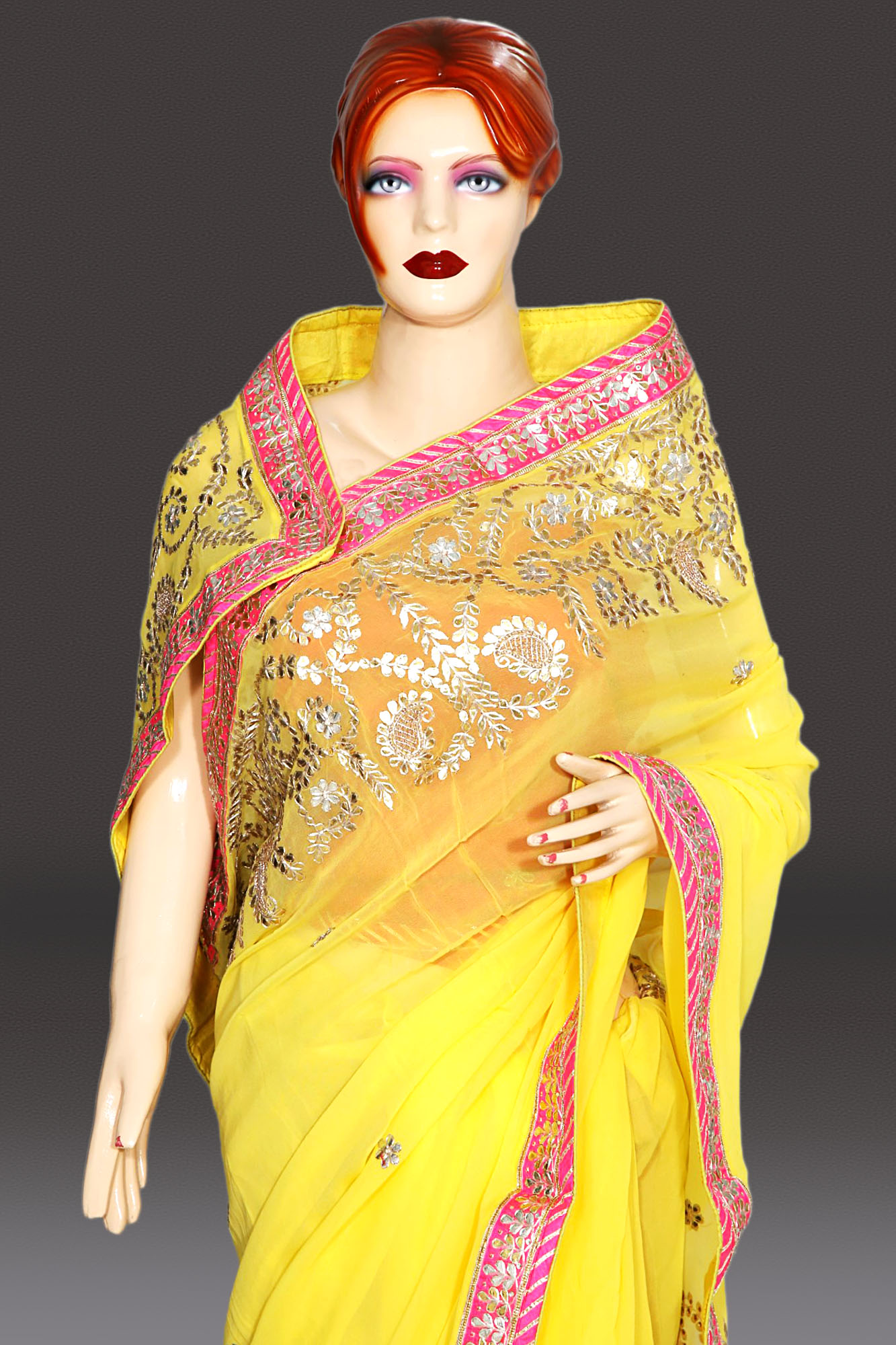 Haldi Sarees : Buy Yellow Indian Sarees for Haldi Function