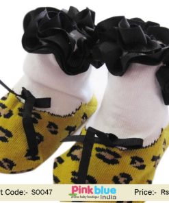 leopard baby girl socks