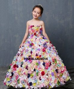 Couture Flower Girl Dress, Princess Ball Gown, Luxury Girls Party Dresses