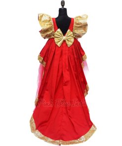 Luxury Red and Gold Sequin Dress – Baby Birthday Outfit