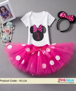 Baby Girl Minnie Mouse First Birthday Outfit – 1st Birthday Tutu Set Online