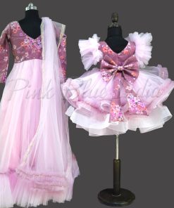 Mother and Daughter Party Wear Dress