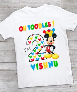 Oh Twodles 2nd Birthday Mickey Mouse T shirt, Baby Boy 2nd Birthday Outfit India
