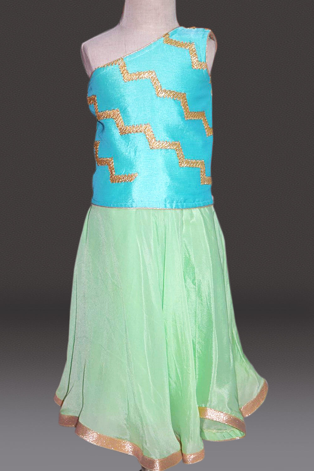 Organza crop top | Mehendi Dress | Indian Dress | Indian Designerwear –  Nihira