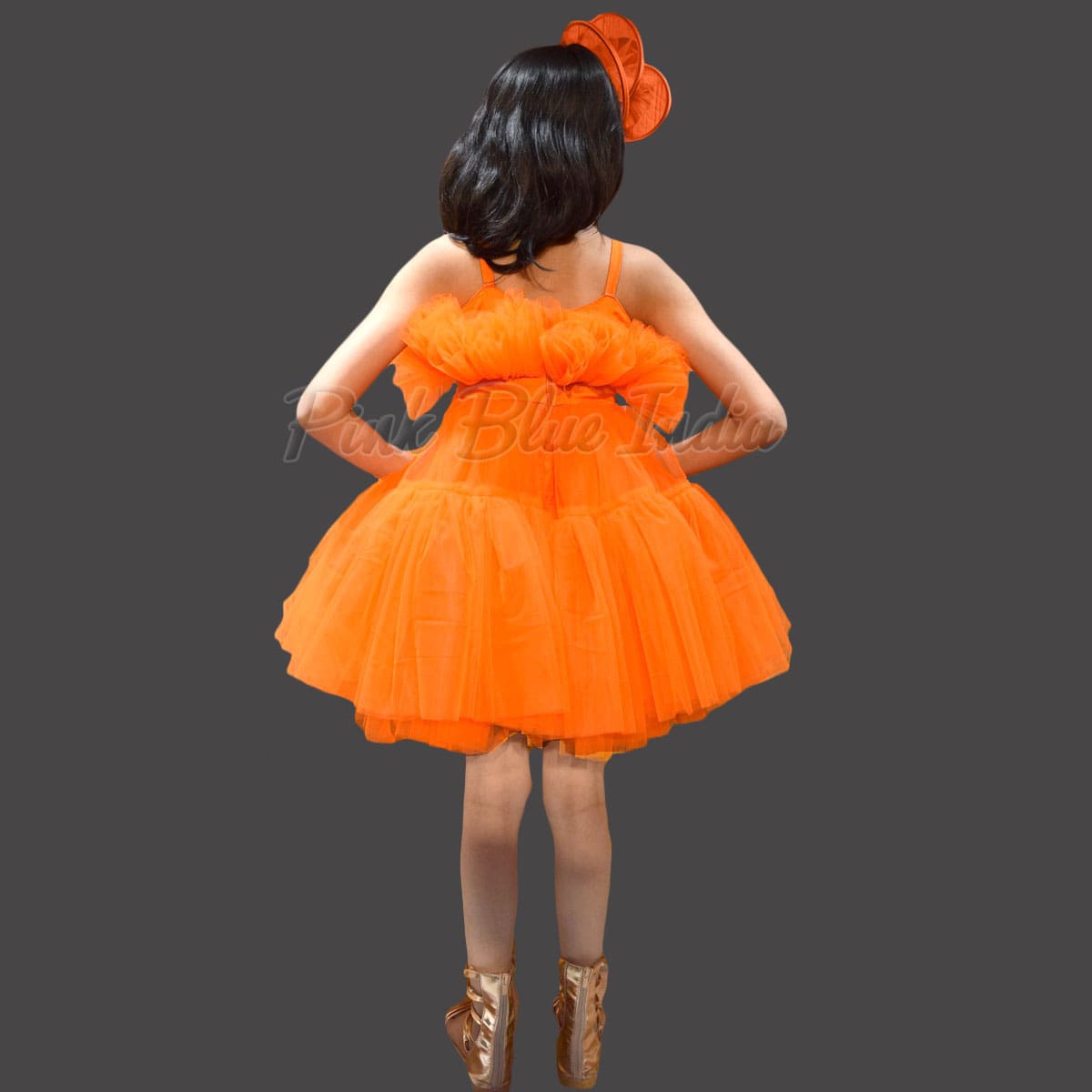 Eimoie Girls Solid Singlet Dress - Orange : Amazon.in: Clothing &  Accessories