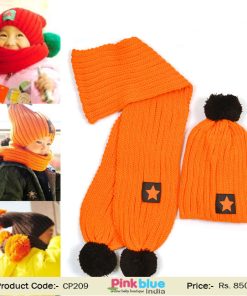 orange infant knit cap