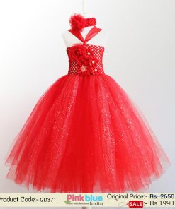 red baby tutu party dress