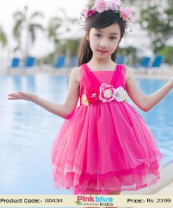 pink baby summer beach dress