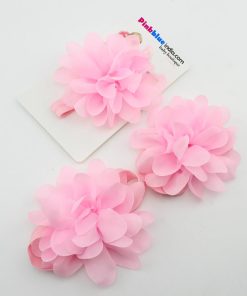 Designer Baby Pink Birthday Toe Blooms for Girls with Free Hair Band