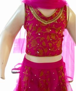 Shop Online Magenta Pink Ethnic Lehenga Dress for Newborn Baby Girls