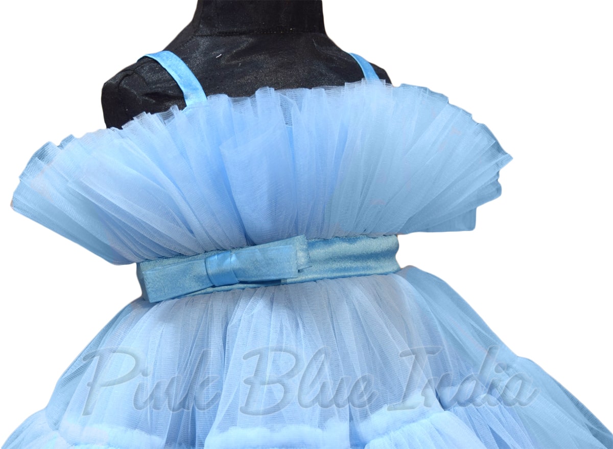 Beautiful sky blue color gown for girls – Joshindia