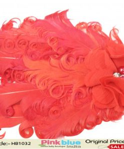 Pretty Red Feather and Flower Hair Band for Baby Girls in India
