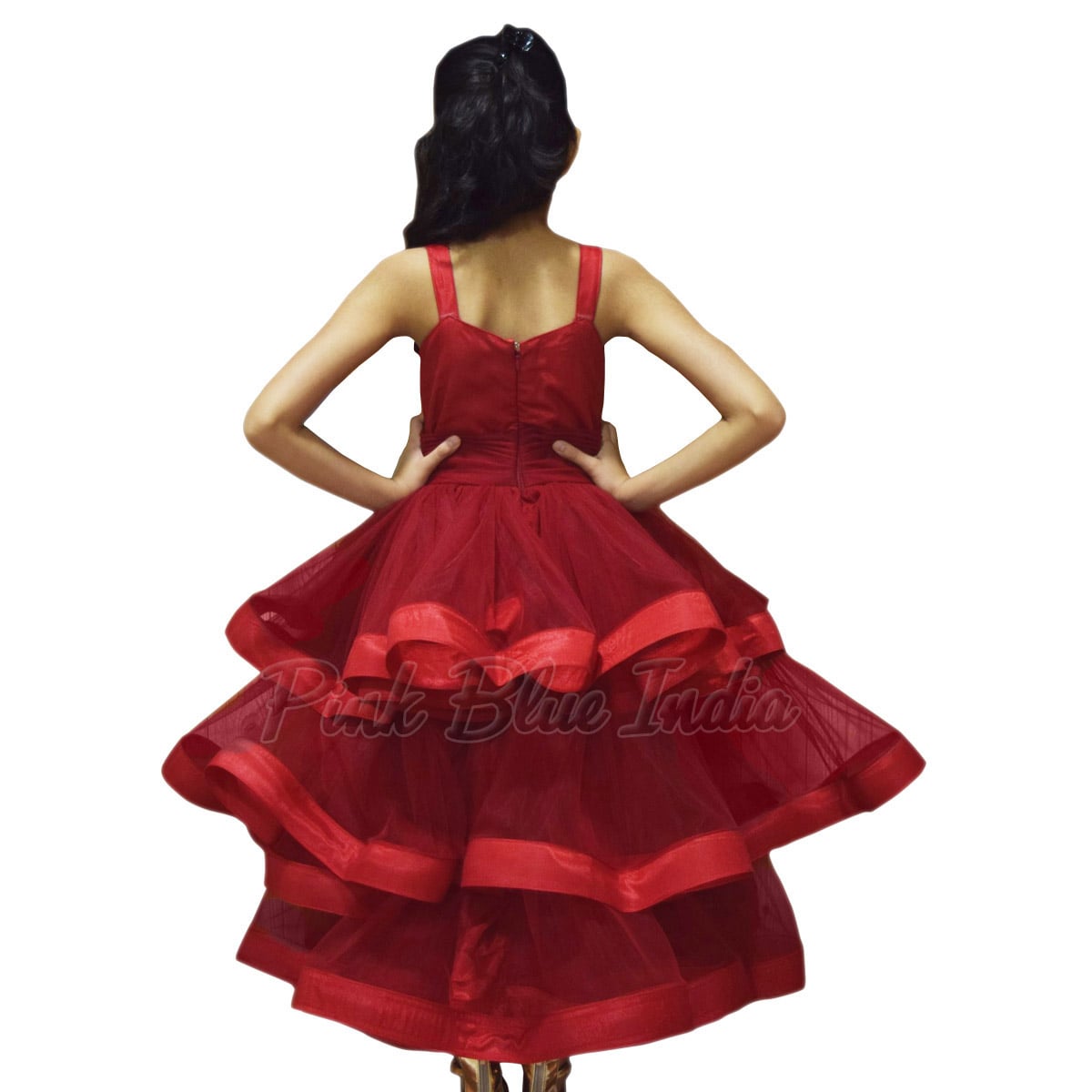 MISS36 - Women Elegant A-line Sleeveless Mini Dress Red Party Dress