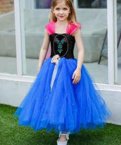 Princess Birthday Party Frozen Anna Tutu Dress Children Outfit