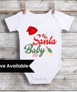 Santa Baby Onesie Infant Romper - Christmas Unisex Baby Girl Boy Outfit personalized Gift